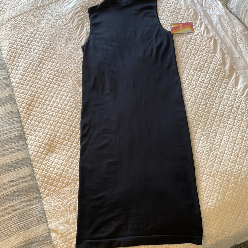 Yummie Black Mock Turtleneck Dress